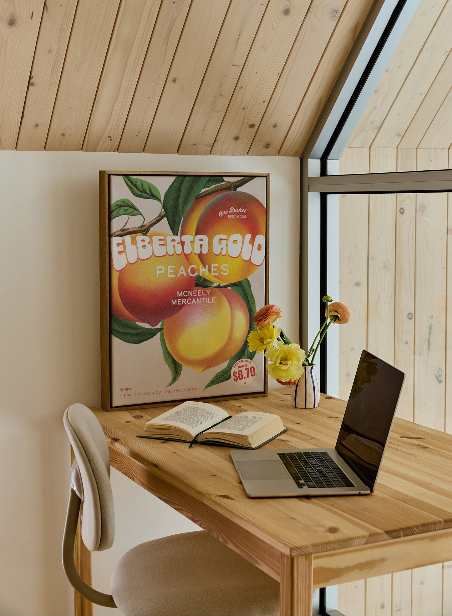 Vintage Gold Peaches, Poster