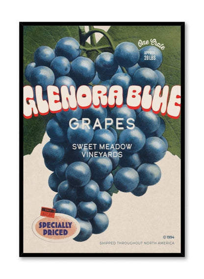 Vintage Glenora Grapes, Poster