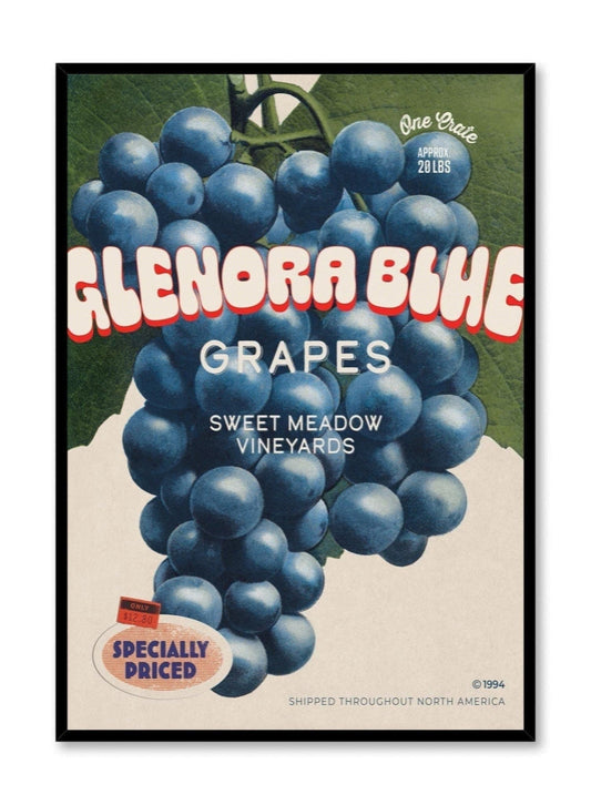 Vintage Glenora Grapes, Poster