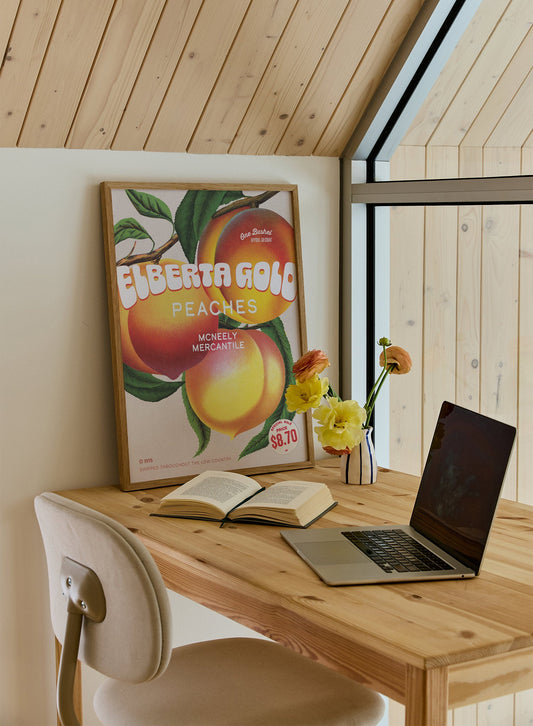 Vintage Gold Peaches, Poster