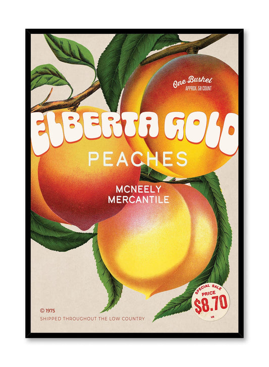 Vintage Gold Peaches, Poster